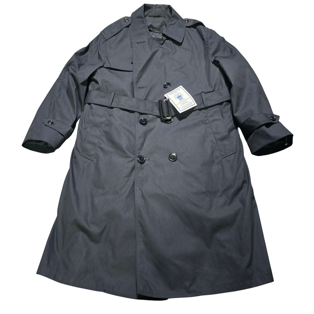 American Apparel Garrison Collection Trench Coat Men 40XS Navy All Weather DLA